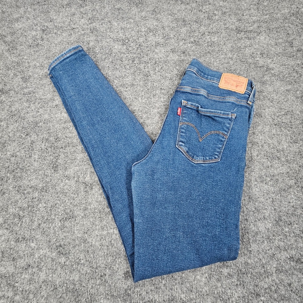 Levi's 720 High Rise Super Skinny Jeans Womens W28 L30 Medium Wash Stretch Denim
